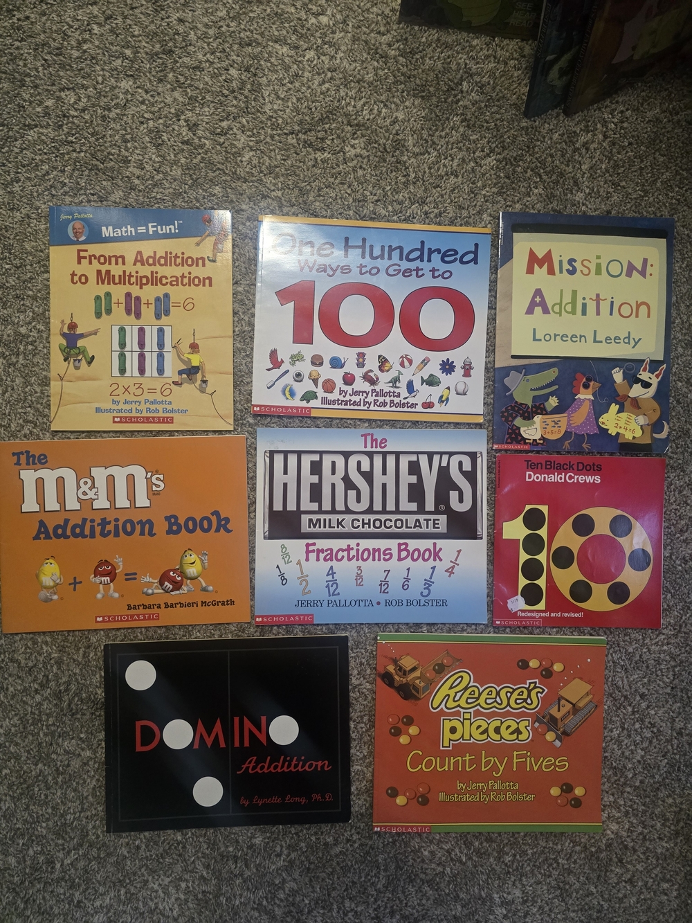 Scholastic Educational Math Concept Books Set of 8